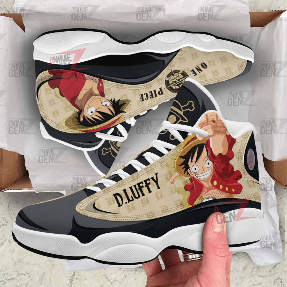 One Piece Logo Luffy Air Jordan 13 Sneakers Custom Anime Shoes