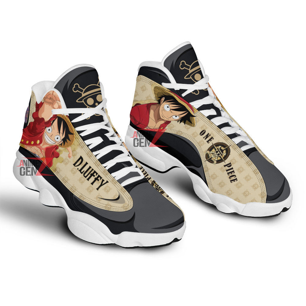 One Piece Logo Luffy Air Jordan 13 Sneakers Custom Anime Shoes