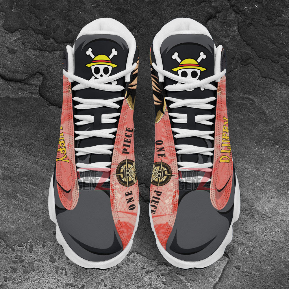 One Piece Luffy Air Jordan 13 Sneakers Custom Anime Shoes
