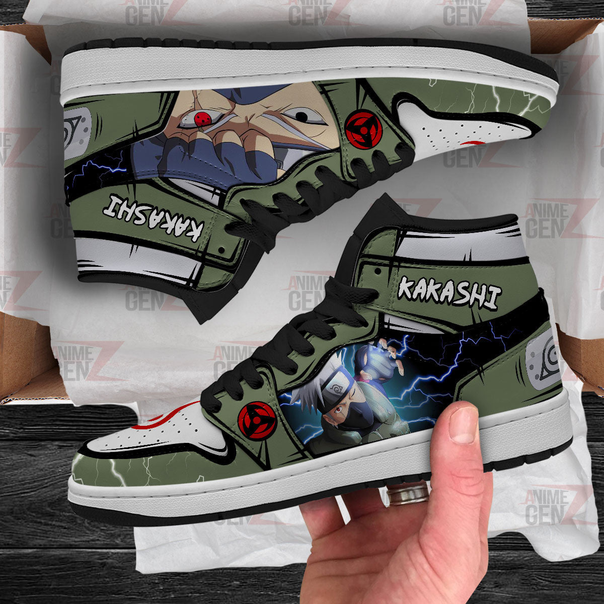Naruto JD Sneakers Kakashi Anime Custom Shoes