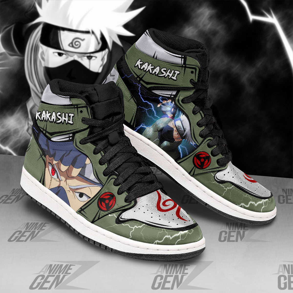 Naruto JD Sneakers Kakashi Anime Custom Shoes