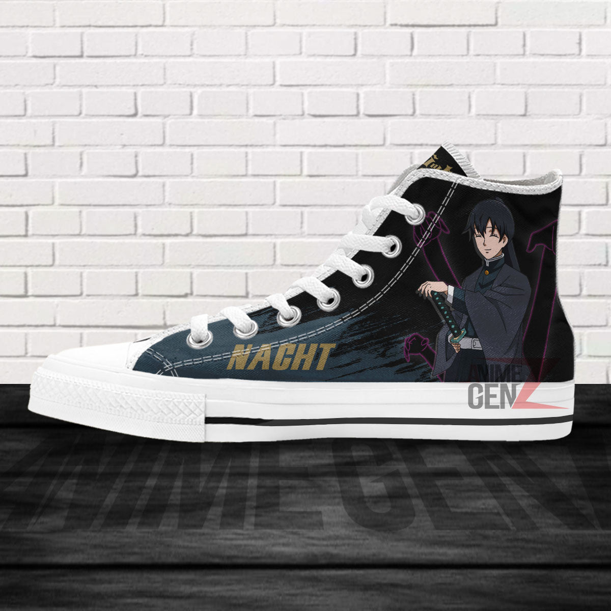 Black Clover Nacht Faust Black Bull High Top Shoes Custom Anime Sneakers