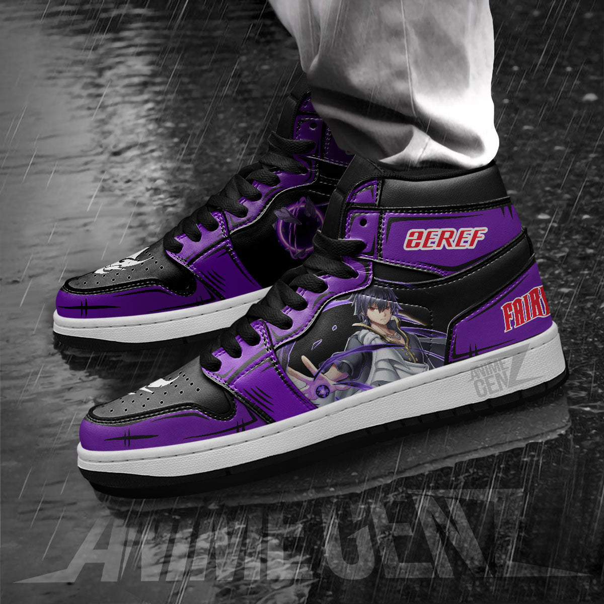 JD Sneakers Fairy Tail Zeref Dragneel Custom Anime Shoes