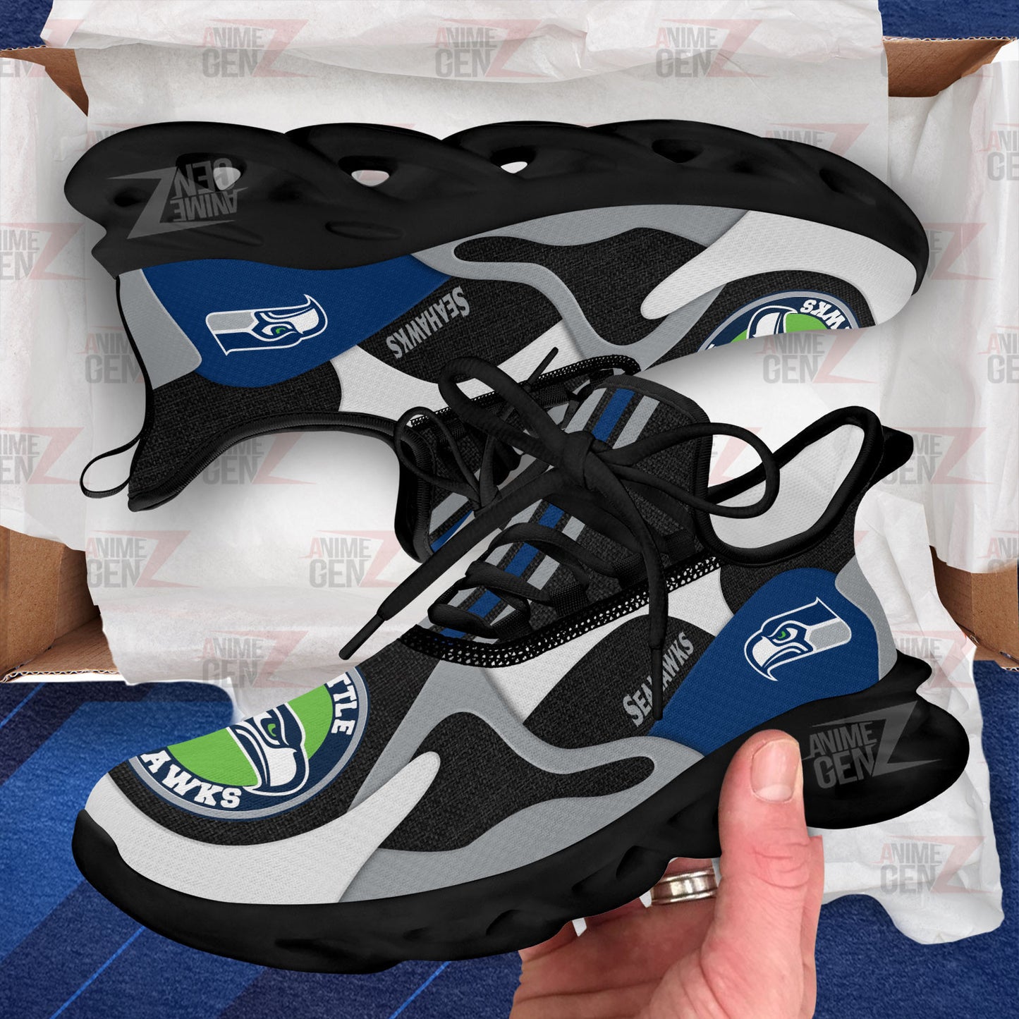 Seattle Seahawks Clunky Sneakers NFL Custom Sport Shoes