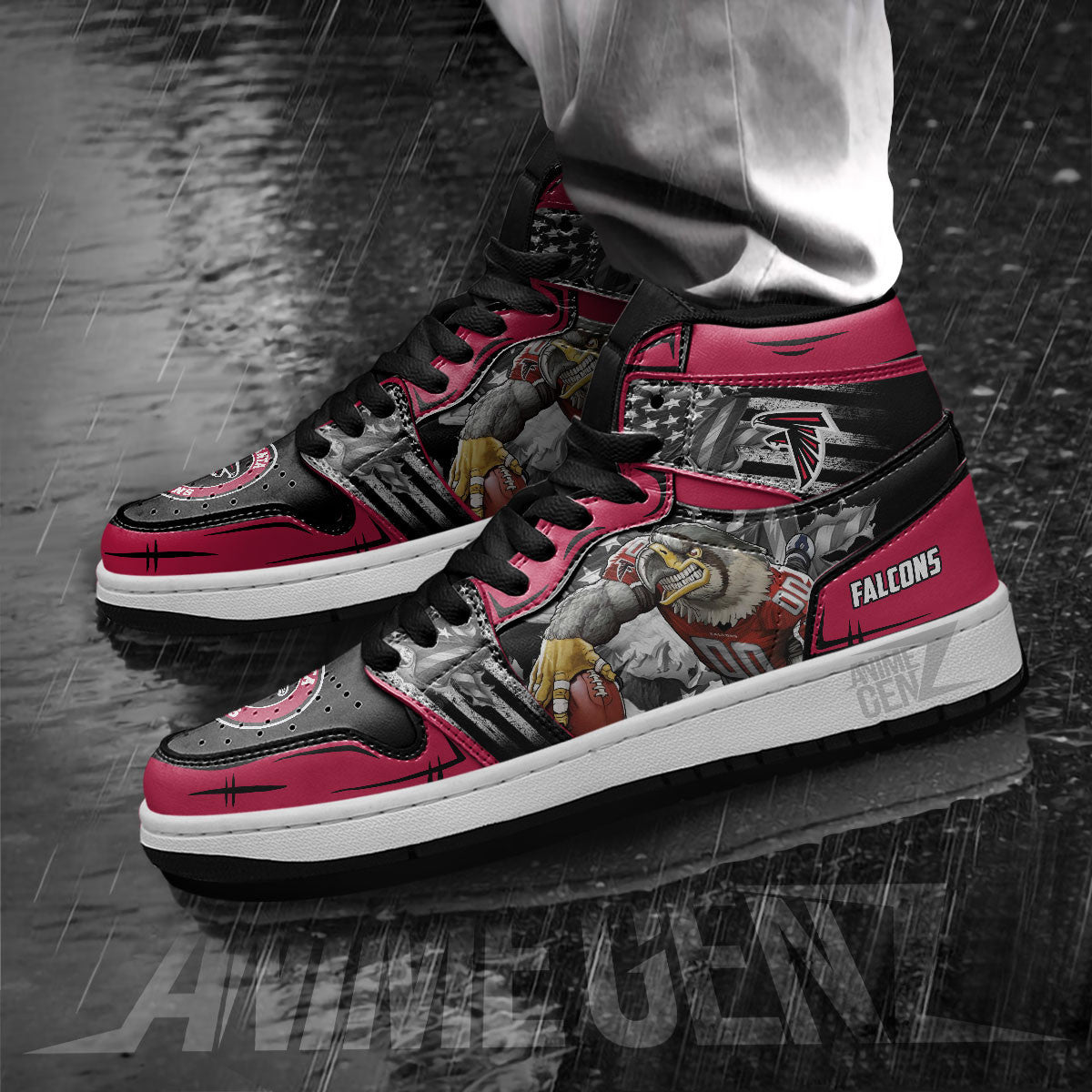 Atlanta Falcons JD Sneakers NFL Custom Sports Shoes