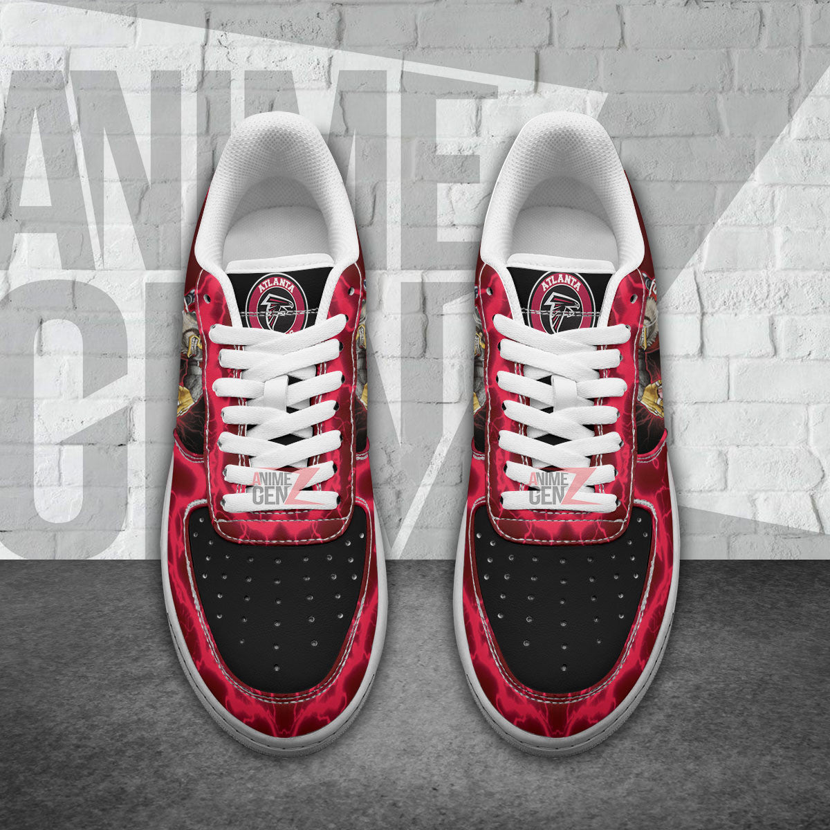 Atlanta Falcons Air Sneakers Mascot Thunder Style Custom NFL Sport Shoes