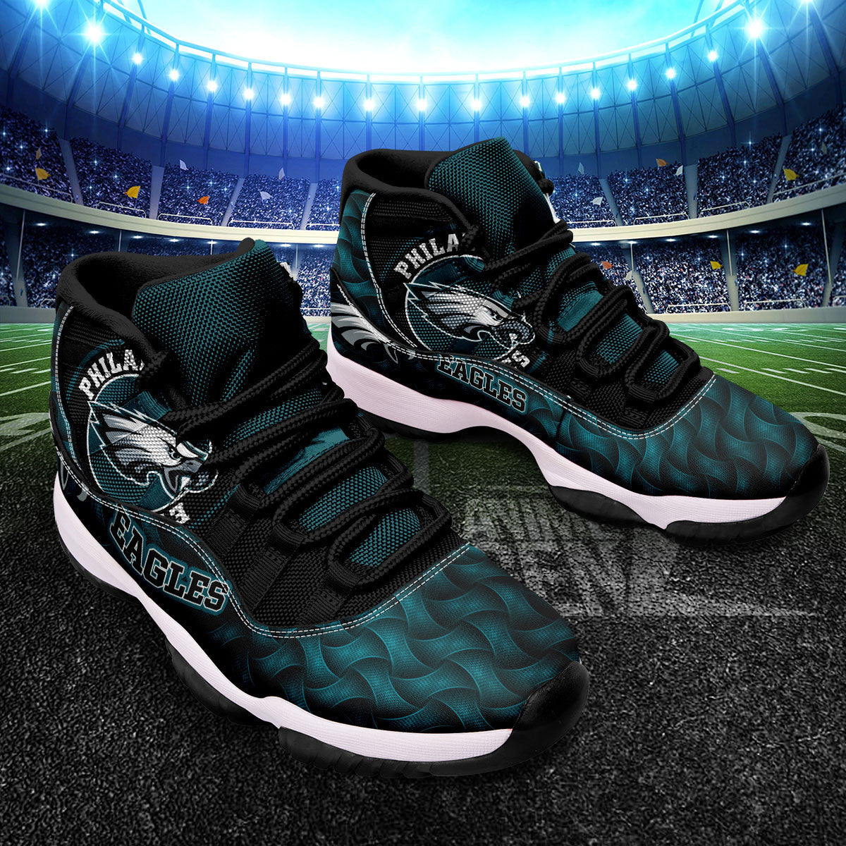 Philadelphia Eagles Air Jordan 11 Sneakers NFL Custom Sport Shoes