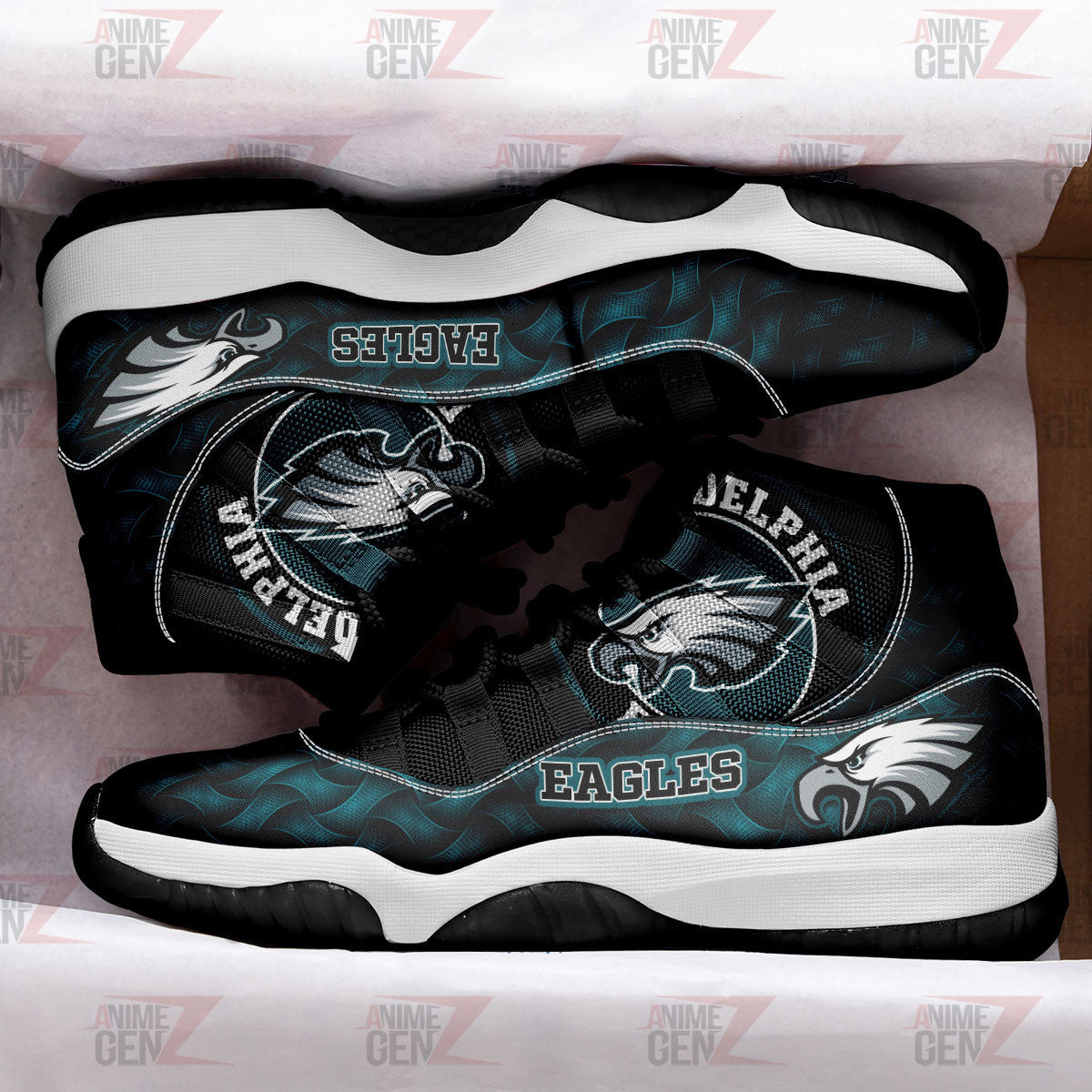 Philadelphia Eagles Air Jordan 11 Sneakers NFL Custom Sport Shoes