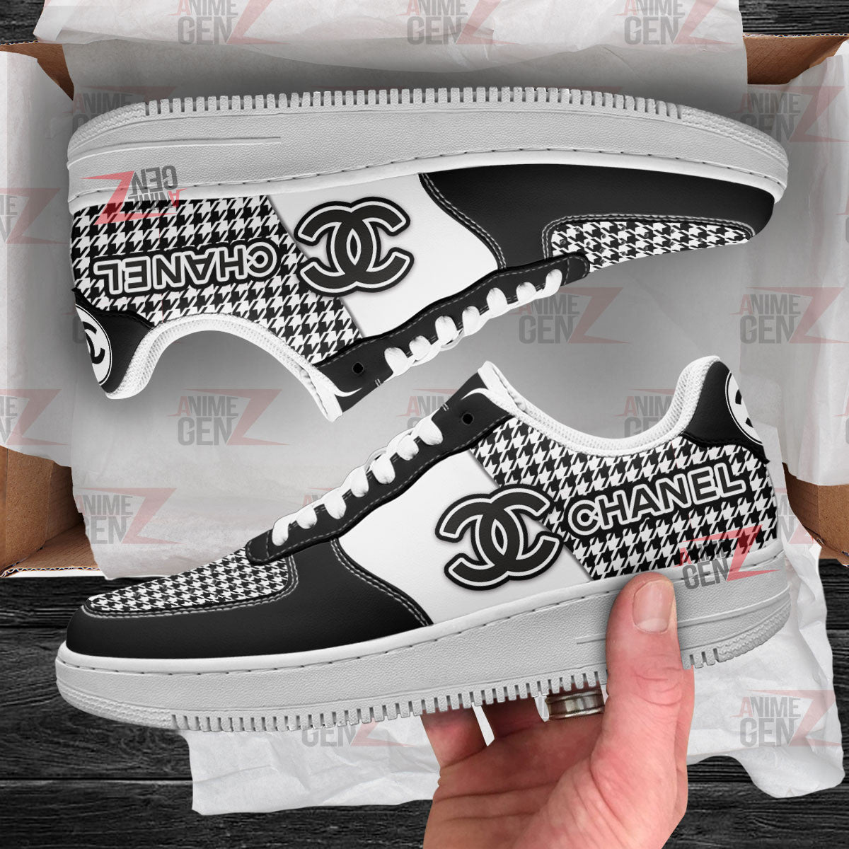 Chanel Air Force Sneakers Custom Fashion Brand Shoes
