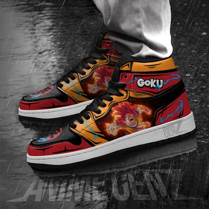 Dragon Ball Son Goku God JD Sneakers Custom Anime Shoes