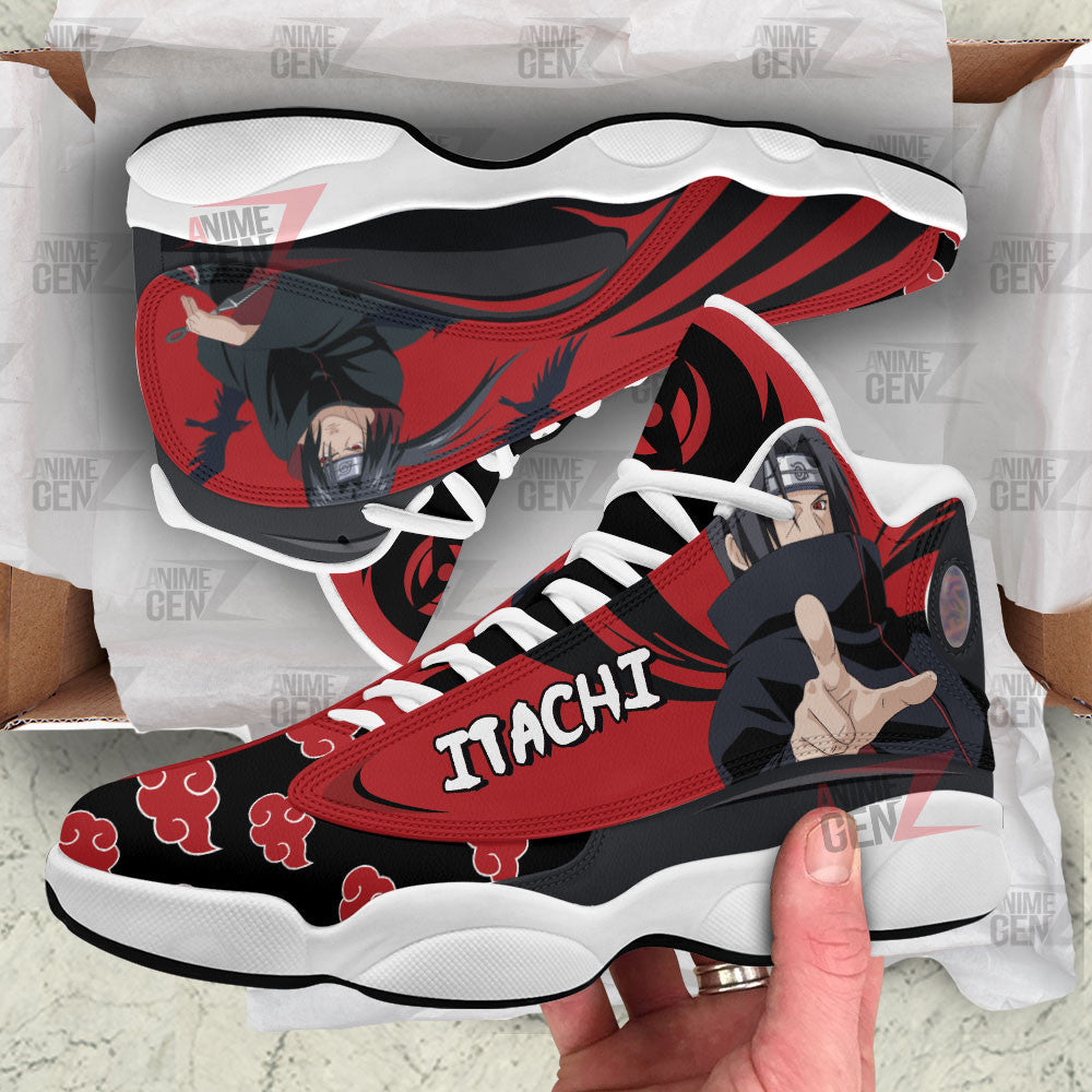 Naruto Akatsuki Uchiha Itachi Air Jordan 13 Sneakers Custom Anime Shoes