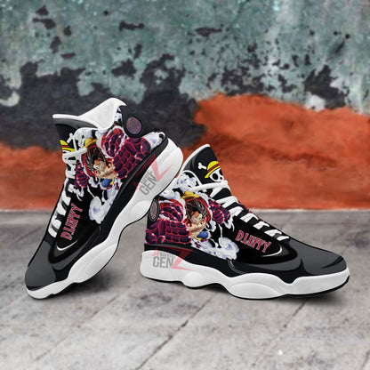 One Piece Luffy Gear 4 Air Jordan 13 Sneakers Custom Anime Shoes