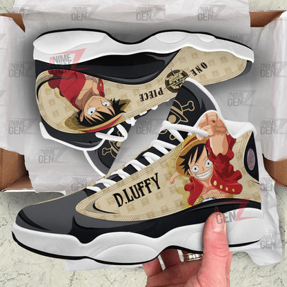 One Piece Logo Luffy Air Jordan 13 Sneakers Custom Anime Shoes