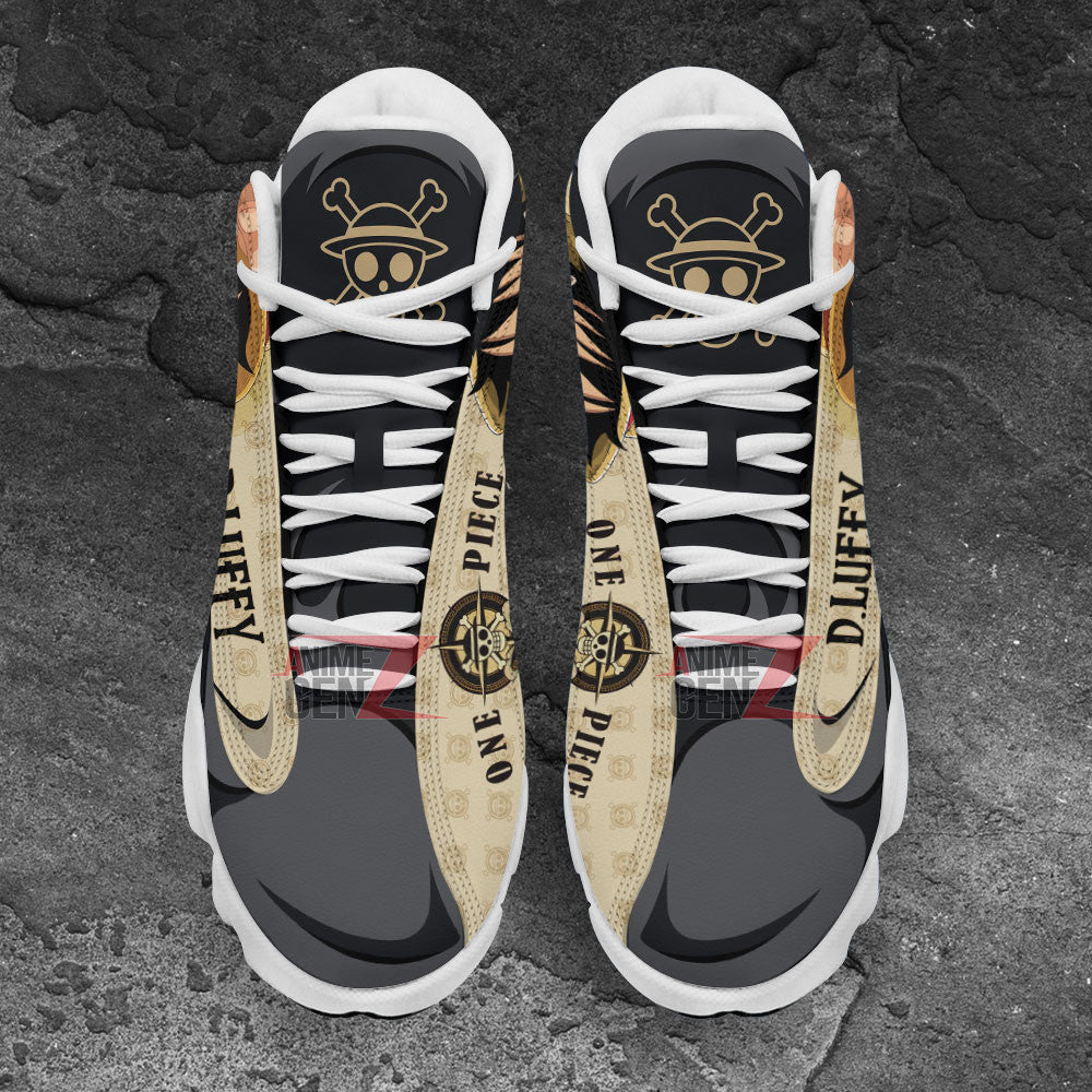 One Piece Logo Luffy Air Jordan 13 Sneakers Custom Anime Shoes