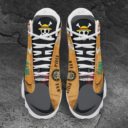 One Piece Nami Air Jordan 13 Sneakers Custom Anime Shoes