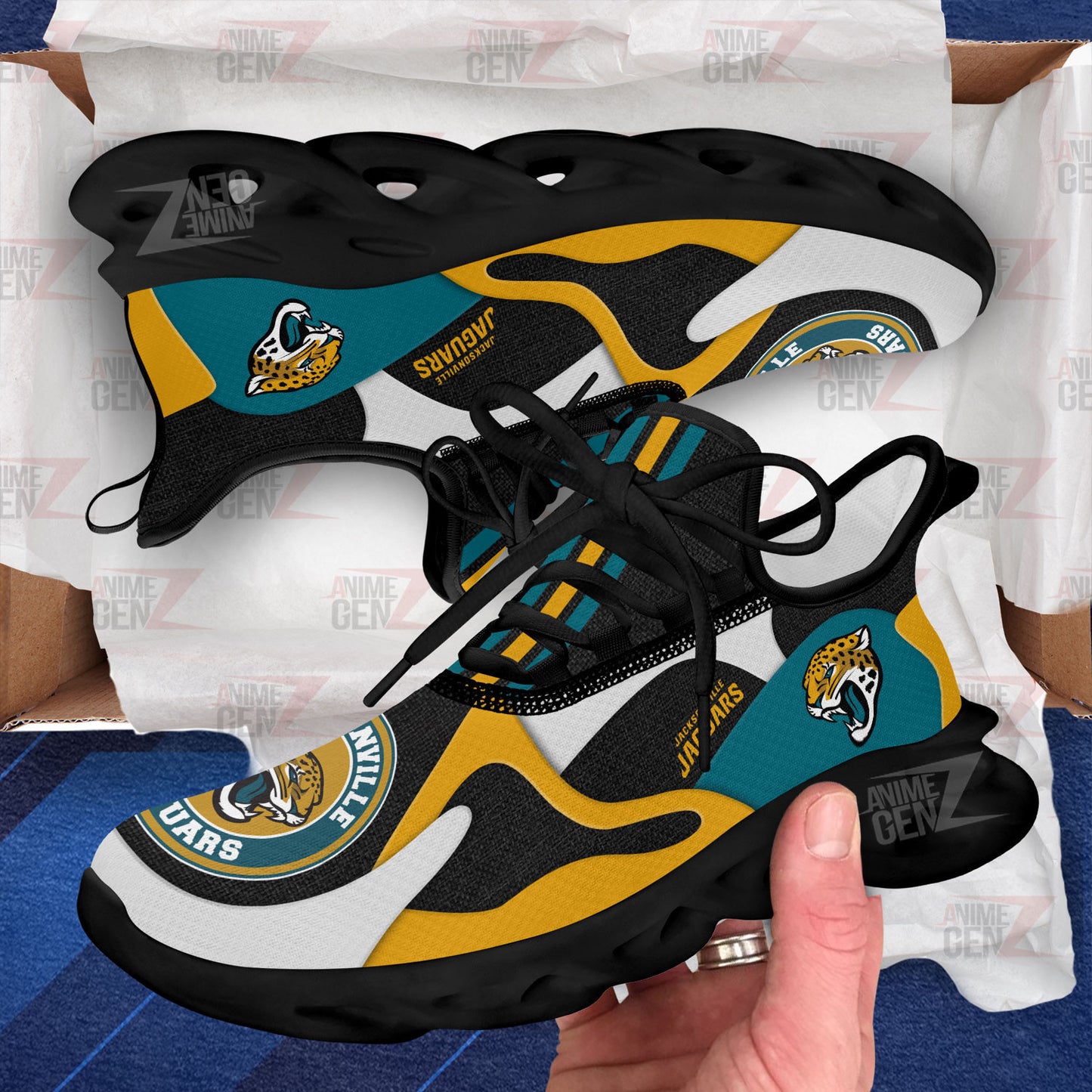Jacksonville Jaguars Clunky Sneakers NFL Custom Sport Shoes