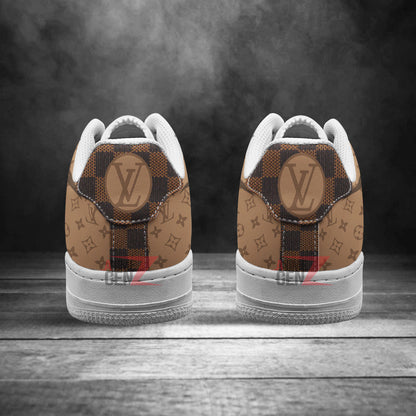 Louis Vuitton Air Force Sneakers Custom Fashion Brand Shoes